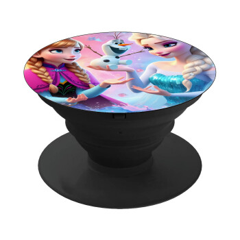 Elsa & Anna Princess, Phone Holders Stand  Black Hand-held Mobile Phone Holder