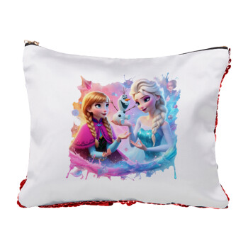 Elsa & Anna Princess, Red sequin cosmetic bag