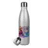 Metallic Glitter Silver Thermos Flask (Stainless steel), double-walled, 500ml