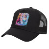 Trucker Hat with Mesh, Black, (COTTON, KIDS, UNISEX, ONE SIZE)