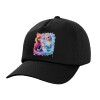 Child's Baseball Cap, 100% Cotton, Black