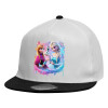 Καπέλο παιδικό Flat Snapback, Λευκό (100% ΒΑΜΒΑΚΕΡΟ, ΠΑΙΔΙΚΟ, UNISEX, ONE SIZE)