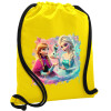 Backpack pouch GYMBAG Yellow, with pocket (40x48cm) & thick cords