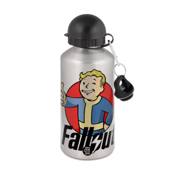 Fallout Vault Boy, Μεταλλικό παγούρι νερού, Ασημένιο, αλουμινίου 500ml