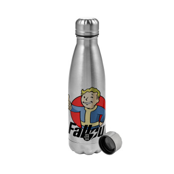 Fallout Vault Boy, Metallic water bottle, stainless steel, 750ml