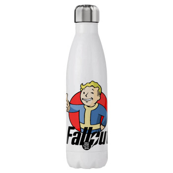 Fallout Vault Boy, Μεταλλικό παγούρι θερμός (Stainless steel), διπλού τοιχώματος, 750ml