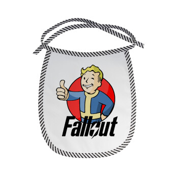 Fallout Vault Boy, Σαλιάρα μωρού αλέκιαστη με κορδόνι Μαύρη