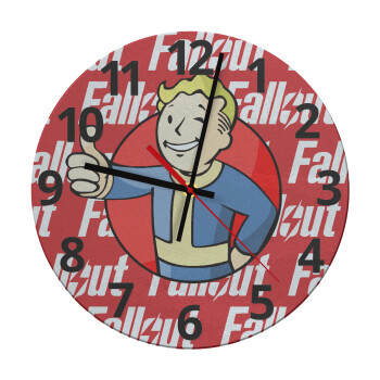 Fallout Vault Boy, Ρολόι τοίχου γυάλινο (30cm)