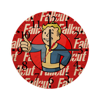 Fallout Vault Boy, Ρολόι τοίχου ξύλινο plywood (20cm)