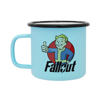 Fallout Vault Boy, Κούπα Μεταλλική εμαγιέ ΜΑΤ σιέλ 360ml