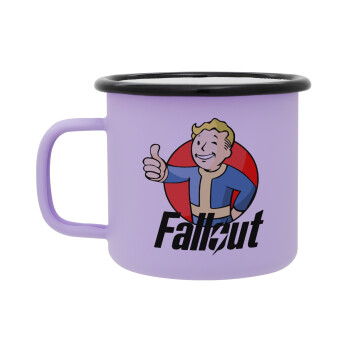 Fallout Vault Boy, Κούπα Μεταλλική εμαγιέ ΜΑΤ Light Pastel Purple 360ml