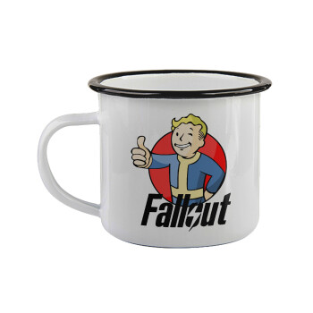 Fallout Vault Boy, Κούπα εμαγιέ με μαύρο χείλος 360ml