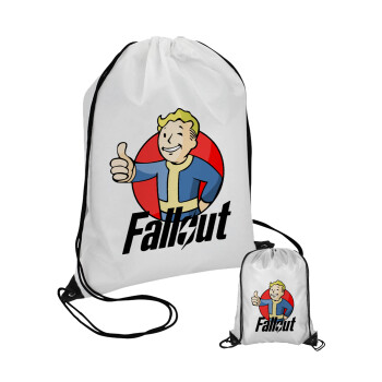 Fallout Vault Boy, Τσάντα πουγκί με μαύρα κορδόνια (1 τεμάχιο)