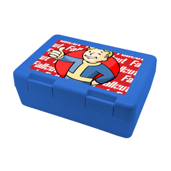 Fallout Vault Boy, Παιδικό δοχείο κολατσιού ΜΠΛΕ 185x128x65mm (BPA free πλαστικό)