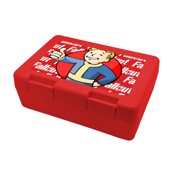 Fallout Vault Boy, Children's cookie container RED 185x128x65mm (BPA free plastic)