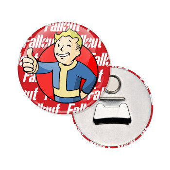 Fallout Vault Boy, Μαγνητάκι και ανοιχτήρι μπύρας στρογγυλό διάστασης 5,9cm