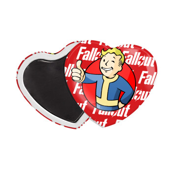 Fallout Vault Boy, Μαγνητάκι καρδιά (57x52mm)