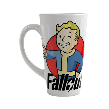 Fallout Vault Boy, Κούπα κωνική Latte Μεγάλη, κεραμική, 450ml