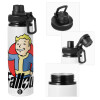 Metal water bottle with safety cap, aluminum 850ml