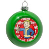 Green Christmas tree ornament bauble 8cm