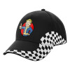 Adult Ultimate BLACK RACING Cap, (100% COTTON DRILL, ADULT, UNISEX, ONE SIZE)