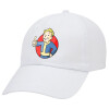 Adult Baseball Cap White 5-panel (POLYESTER, ADULT, UNISEX, ONE SIZE)