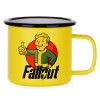 Metallic enamel MATT Yellow cup 360ml