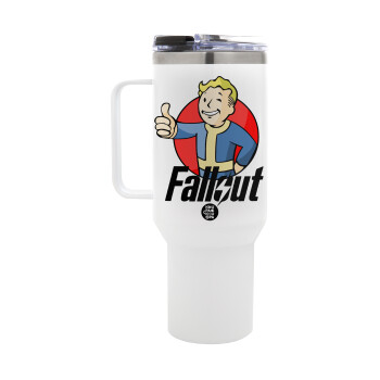 Fallout Vault Boy, Mega Tumbler με καπάκι, διπλού τοιχώματος (θερμό) 1,2L