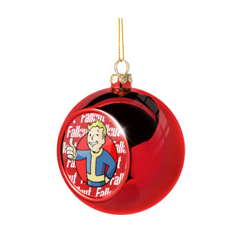 Fallout Vault Boy, Christmas tree ball Red 8cm