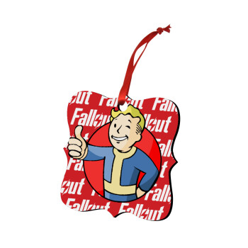 Fallout Vault Boy, Christmas ornament polygon wooden 7.5cm