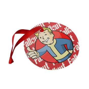 Fallout Vault Boy, Christmas ornament glass 9cm