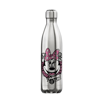 Minnie mouse, Μεταλλικό παγούρι θερμός Inox (Stainless steel), διπλού τοιχώματος, 750ml