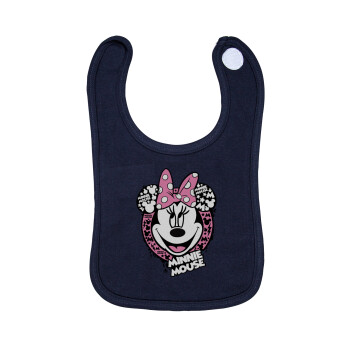 Minnie mouse, Σαλιάρα με Σκρατς 100% Organic Cotton Μπλε (0-18 months)