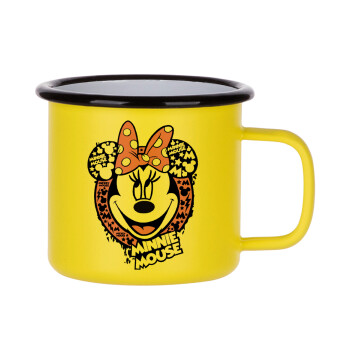 Minnie mouse, Metallic enamel MATT Yellow cup 360ml