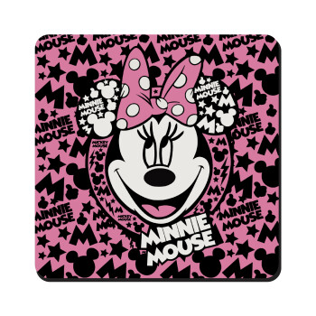 Minnie mouse, Τετράγωνο μαγνητάκι ξύλινο 9x9cm