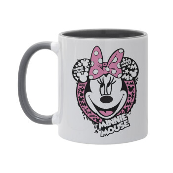 Minnie mouse, Mug colored grey, ceramic, 330ml