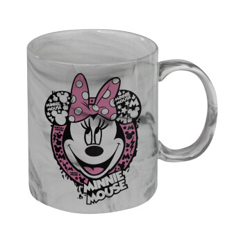 Minnie mouse, Mug ceramic marble style, 330ml