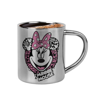 Minnie mouse, Double-wall metal cup for espresso (220ml)