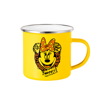 Minnie mouse, Yellow Enamel Metallic Cup 360ml