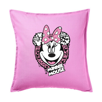 Minnie mouse, Sofa cushion Pink 50x50cm includes filling