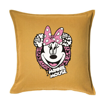 Minnie mouse, Sofa cushion YELLOW 50x50cm includes filling