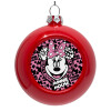 Red Christmas tree ornament bauble 8cm