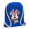 Backpack pouch GYMBAG Blue, with pocket (40x48cm) & thick cords