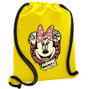 Backpack pouch GYMBAG Yellow, with pocket (40x48cm) & thick cords