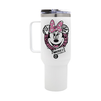 Minnie mouse, Mega Tumbler με καπάκι, διπλού τοιχώματος (θερμό) 1,2L