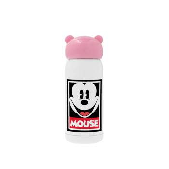 Mickey Mouse, Pink stainless steel thermal flask, 320ml