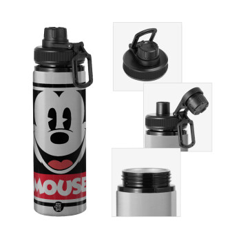 Mickey Mouse, Metallic water bottle with safety cap, 850ml aluminum