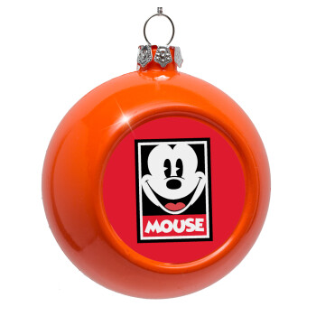 Mickey Mouse, Orange Christmas tree ornament bauble 8cm