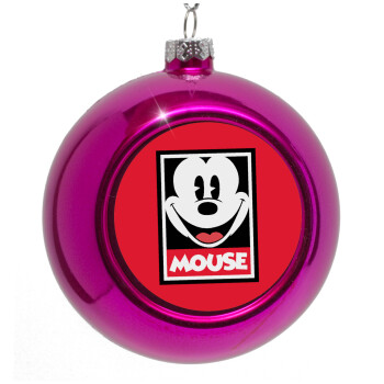 Mickey Mouse, Purple Christmas tree ornament bauble 8cm