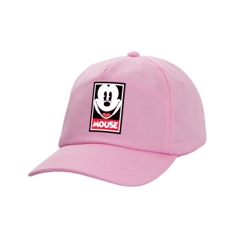 Mickey Mouse, Adult Baseball Cap, 100% Cotton, PINK (COTTON, ADULT, UNISEX, ONE SIZE)